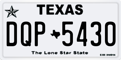 TX license plate DQP5430