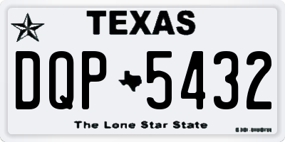 TX license plate DQP5432