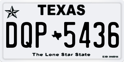 TX license plate DQP5436