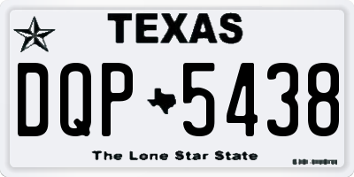 TX license plate DQP5438