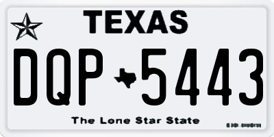 TX license plate DQP5443