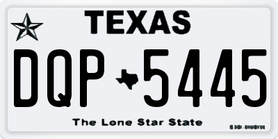 TX license plate DQP5445