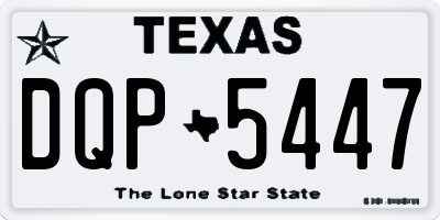 TX license plate DQP5447