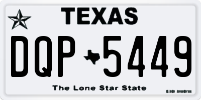 TX license plate DQP5449