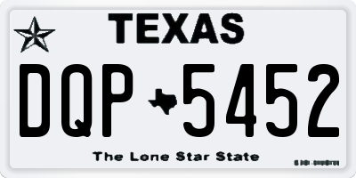 TX license plate DQP5452