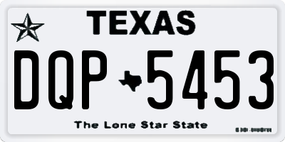 TX license plate DQP5453