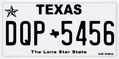 TX license plate DQP5456