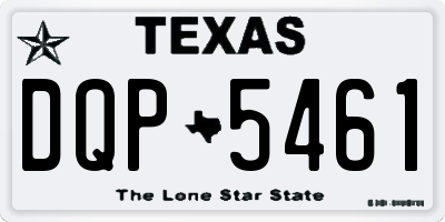 TX license plate DQP5461