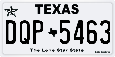 TX license plate DQP5463