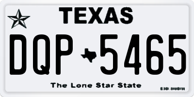 TX license plate DQP5465