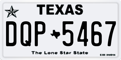 TX license plate DQP5467