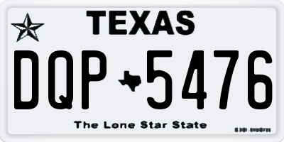 TX license plate DQP5476