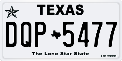 TX license plate DQP5477