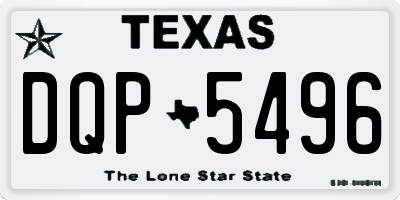 TX license plate DQP5496