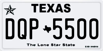 TX license plate DQP5500