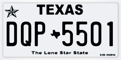 TX license plate DQP5501