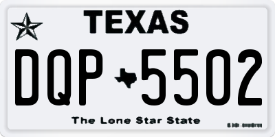 TX license plate DQP5502
