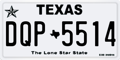 TX license plate DQP5514