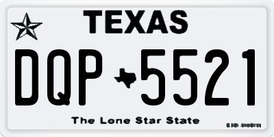 TX license plate DQP5521