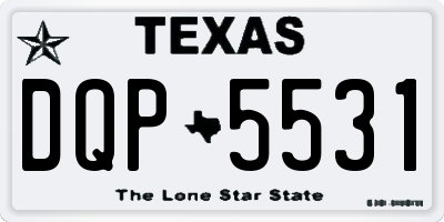 TX license plate DQP5531