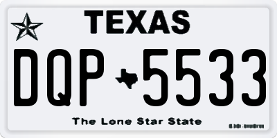 TX license plate DQP5533