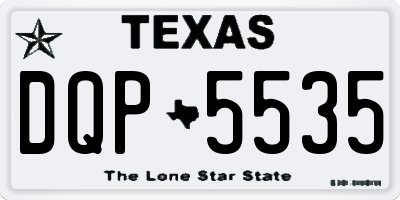 TX license plate DQP5535