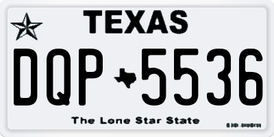 TX license plate DQP5536