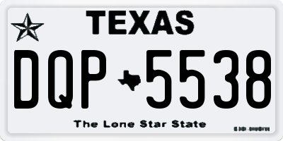 TX license plate DQP5538