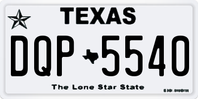 TX license plate DQP5540