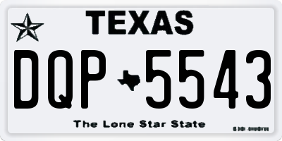 TX license plate DQP5543