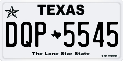 TX license plate DQP5545