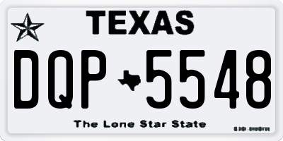 TX license plate DQP5548