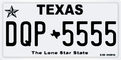 TX license plate DQP5555