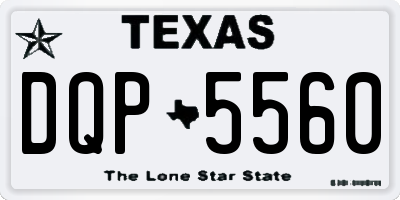 TX license plate DQP5560