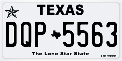 TX license plate DQP5563