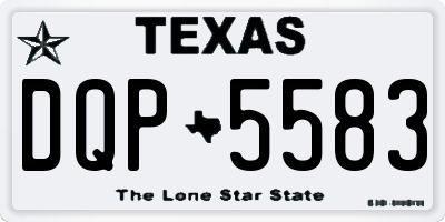 TX license plate DQP5583