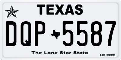 TX license plate DQP5587