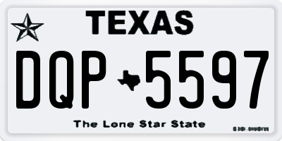 TX license plate DQP5597