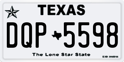 TX license plate DQP5598