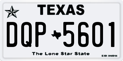 TX license plate DQP5601