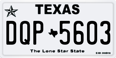 TX license plate DQP5603
