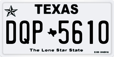 TX license plate DQP5610