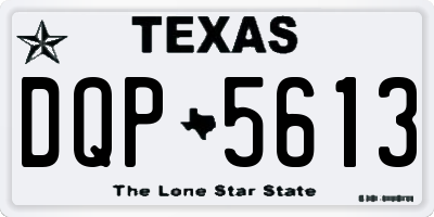 TX license plate DQP5613