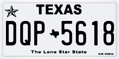 TX license plate DQP5618