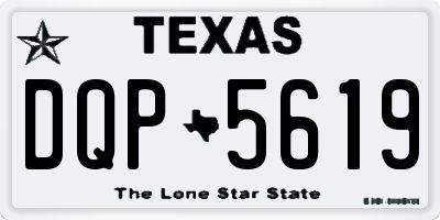 TX license plate DQP5619