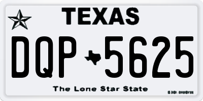 TX license plate DQP5625