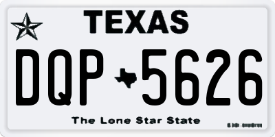 TX license plate DQP5626