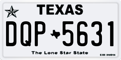 TX license plate DQP5631
