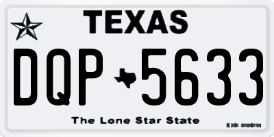 TX license plate DQP5633