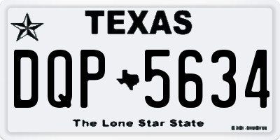 TX license plate DQP5634